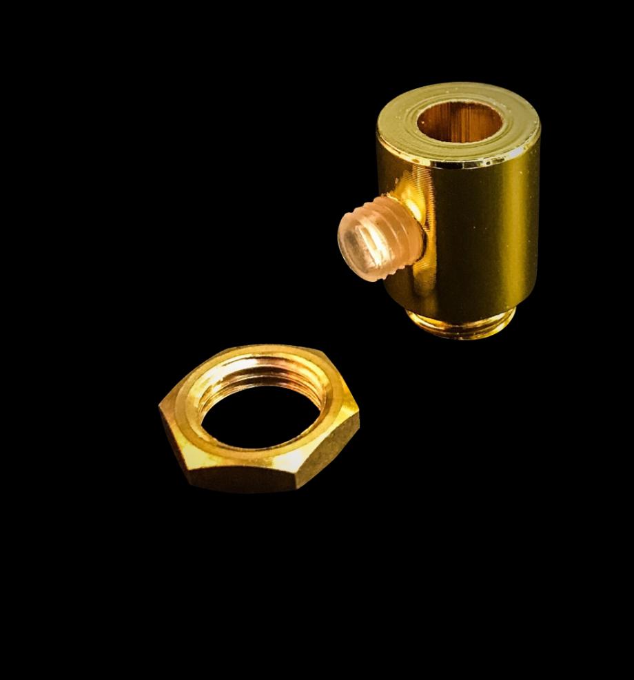 Polished brass lighting cord grip Fraser Besant Lighting